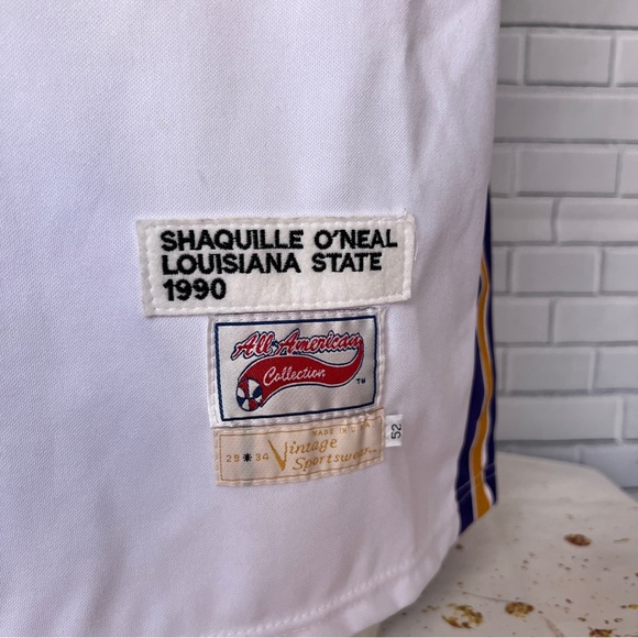 All American Collection SHAQUILLE O'NEAL LOUISIANA STATE 1990 33 Jersey Vintage - Picture 11 of 15